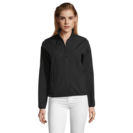 SOLS Womens/Ladies Radian Soft Shell Jacket (Black) - Image 1