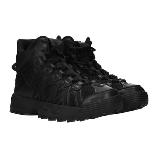 Fila Fabric Mens Black Shoes