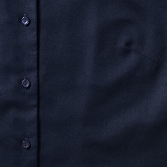 Russell Collection Ladies/Womens Short Sleeve Easy Care Oxford Shirt (Bright Navy) - Image 5