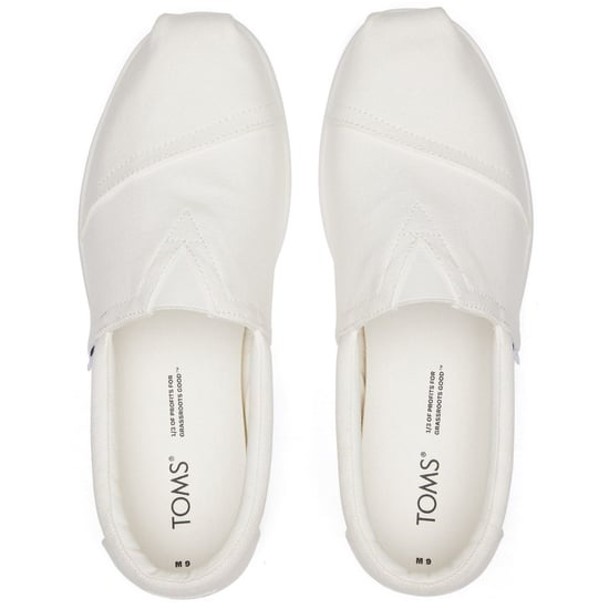 TOMS Alpargata Forward 100% Cotton Men's White Espadrilles - Image 4