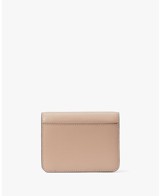 Madison Colorblock Saffiano Leather Small Bifold Wallet