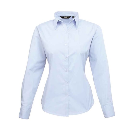 Premier Womens/Ladies Long-Sleeved Shirt (Light Blue) - Image 1