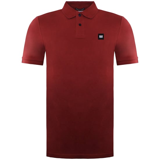 Weekend Offender Barnum Mens Dark Red Polo Shirt - Image 1