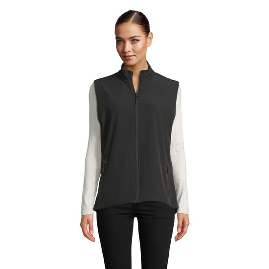 SOLS Womens/Ladies Race Softshell Body Warmer (Black) - Image 1