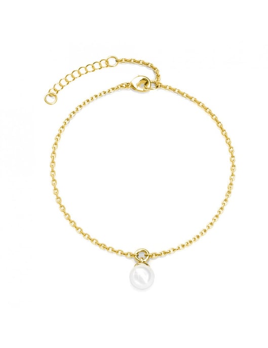 Pulsera de Perlas de Cristal - Oro y Cristal - Image 3