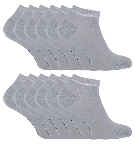 12 Pares Multipack Calcetines Bamboo Trainer para Hombre | Calcetines Transpirables - Gris - Image 1