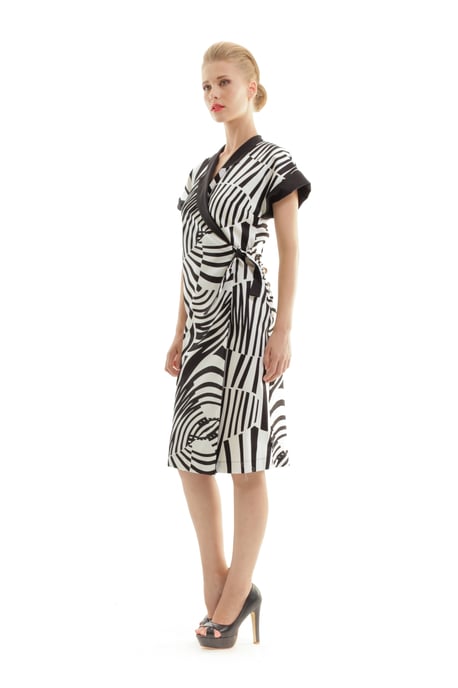 Zebra Print Crossover Dress