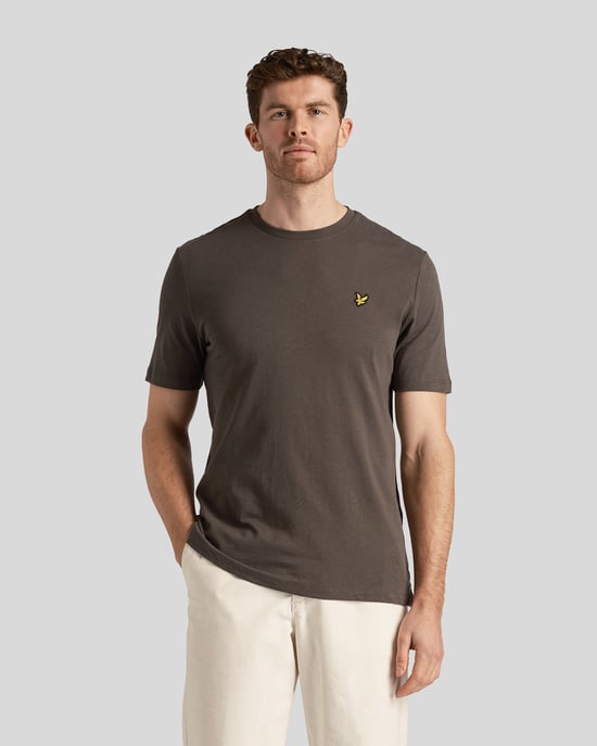Camiseta lisa gris metalizada flameada de Lyle & Scott - Image 1