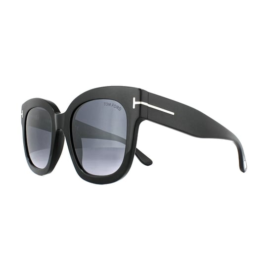 Gafas de sol Tom Ford 0613 Beatrix 01C Negro Brillante Espejo Gris Humo - Image 2