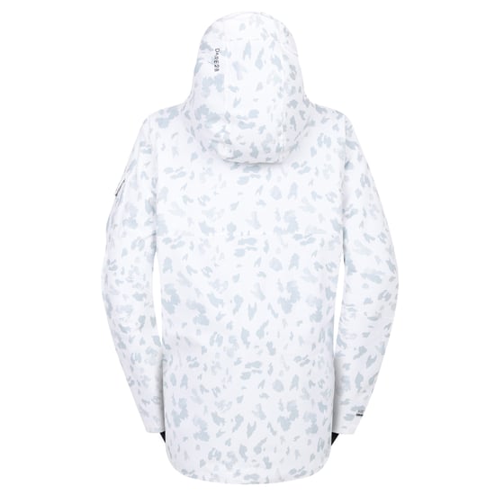 Dare 2B Womens/Ladies Slide Out Dash Print Overhead Ski Jacket (Blanc De Blanc) - Image 2