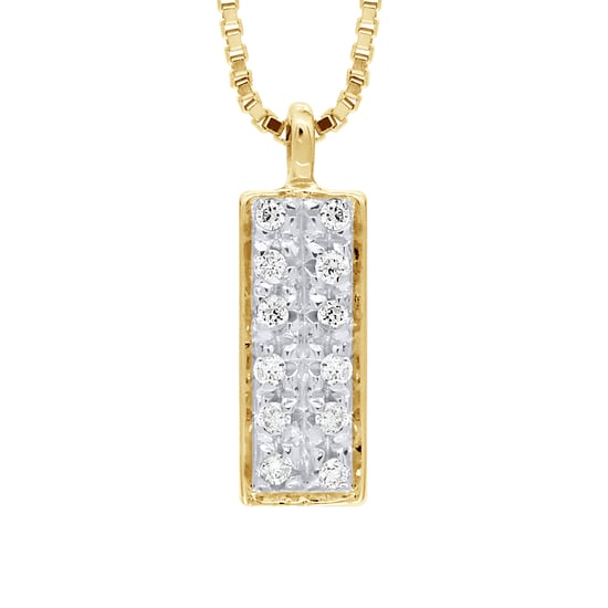 DIADEMA - Necklace with Diamonds - Yellow Gold - Venetian Chain