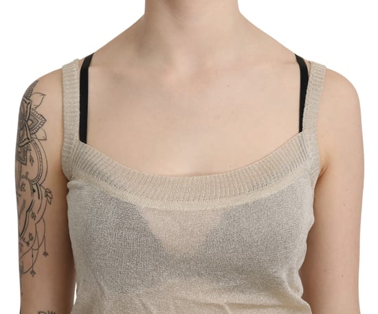 Top Transparente Beige Sin Mangas BYBLOS - Image 5