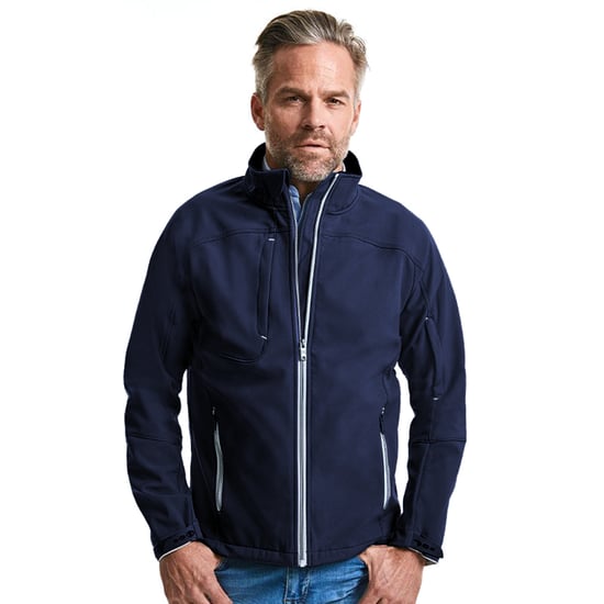 Russell Mens Bionic Softshell Jacket (French Navy) - Image 2