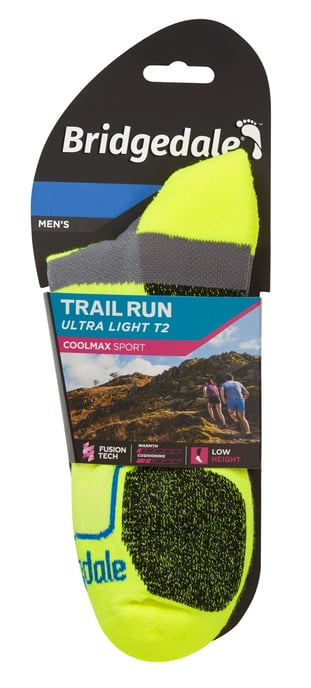 Bridgedale - Calcetines Bajos Ultraligeros Deportivos de Running para Hombre - Amarillos - Image 2