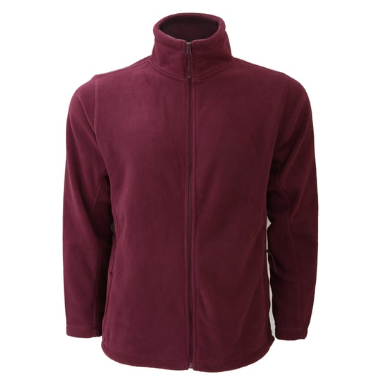 Russell Mens Full Zip Outdoor Fleece Jacket (Burgundy) - Image 1
