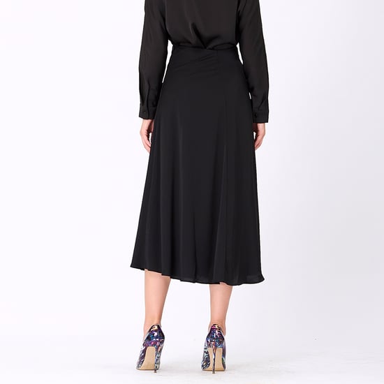 Lacing on side trapeze midi skirt - Image 2