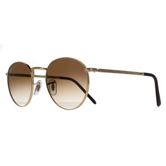 Ray-Ban Round Unisex Gold Brown Gradient RB3637 New Round