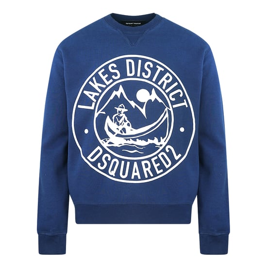 Dsquared2 Cool Fit Jersey azul con logo de Lake District - Image 1