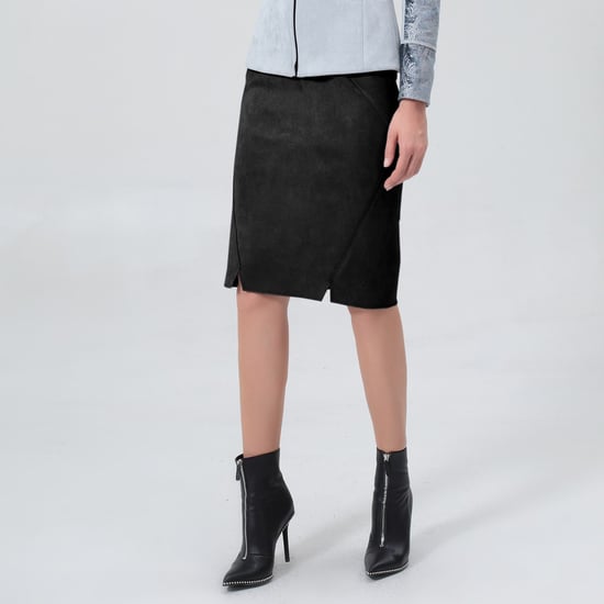 Suede straight skirt - Image 6