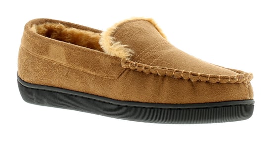 Man Mens Male Microfibre Suedette Tan Brown Comfort Mocassion