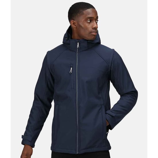 Regatta Mens Erasmus 4 In 1 Soft Shell Jacket (Navy)