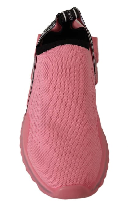 Zapatillas Sorrento de mujer en color rosa de Dolce & Gabbana, tipo slip on, informales y de caña baja. - Image 4
