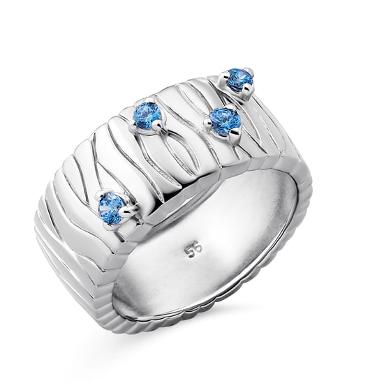 Orphelia 'Babette' Women's 925 Sterling Silver Set: Necklace + Earrings + Ring - Silver SET-7504 - Image 4
