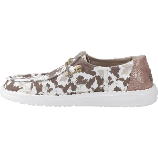 HEYDUDE Wendy Disco Cow Cotton Women's Tan Loafers - Image 4