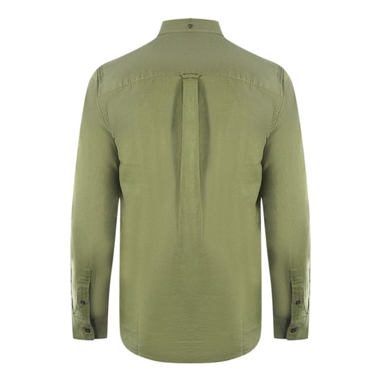 Lyle & Scott Slim Fit Green Long Sleeved Oxford Shirt