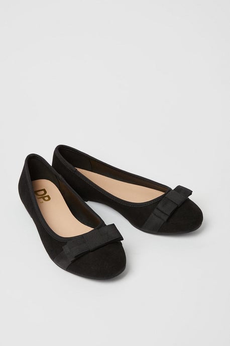 Wide Fit Paris Bow Detail Ballet Pumps - Image 3