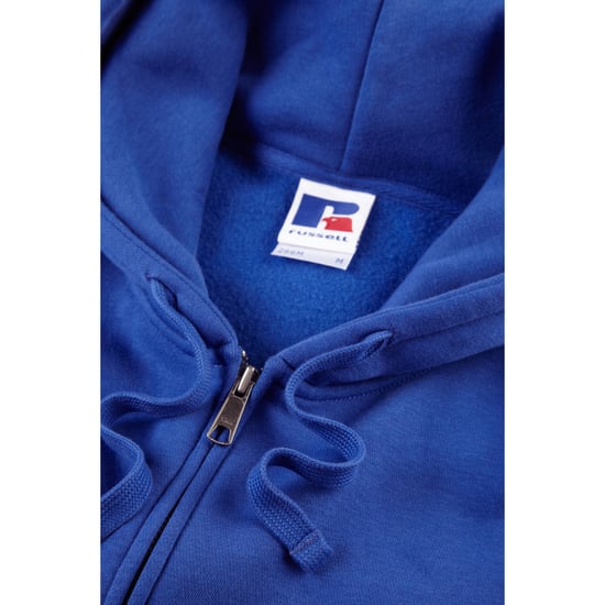 Russell Mens Authentic Full Zip Hooded Sweatshirt / Hoodie (Bright Royal) - Image 4