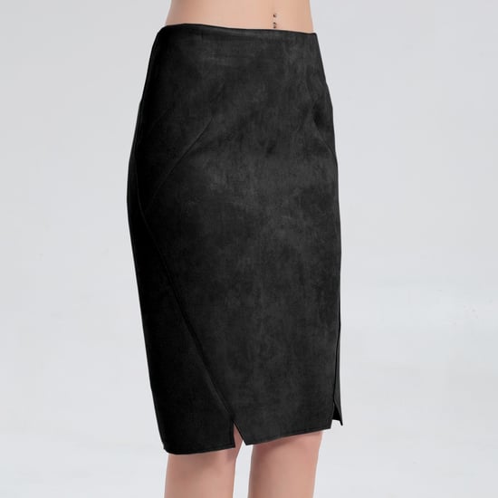 Suede straight skirt - Image 5