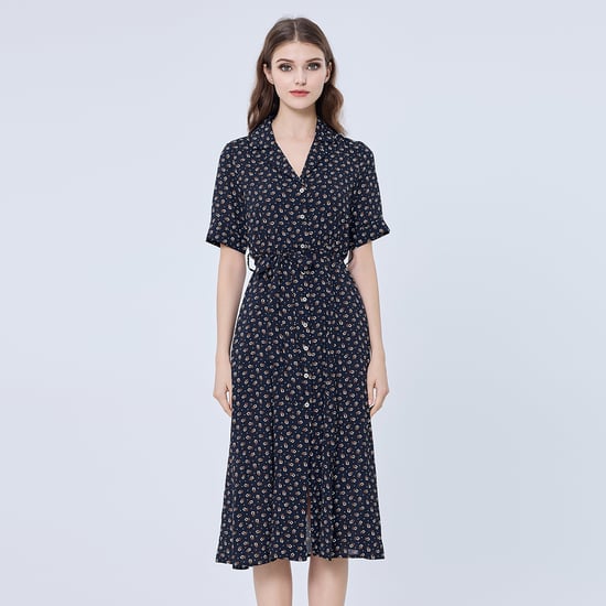 Retro print shirt-dress - Image 1