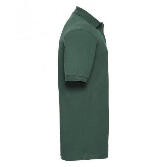 Russell Mens Ripple Collar & Cuff Short Sleeve Polo Shirt (Bottle Green) - Image 3