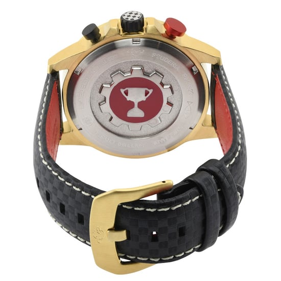 GV2 9922 Reloj de cuero cronógrafo multifunción de cuarzo suizo Scuderia para hombre - Image 2