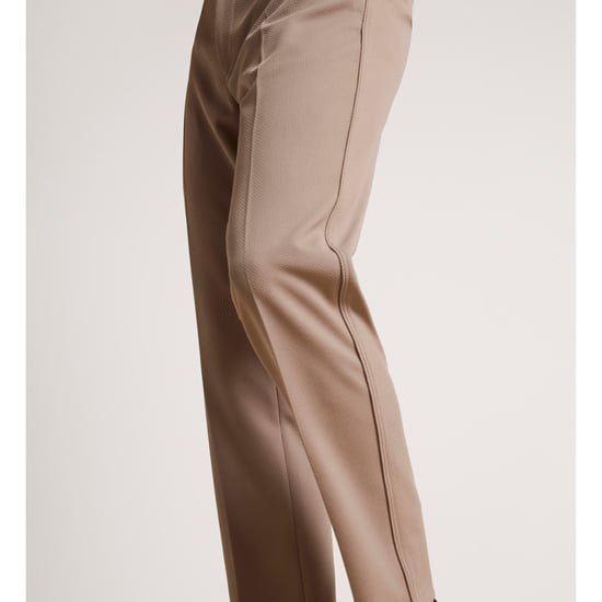 River Island Mens Slim Fit Trousers Beige Waffle Textured