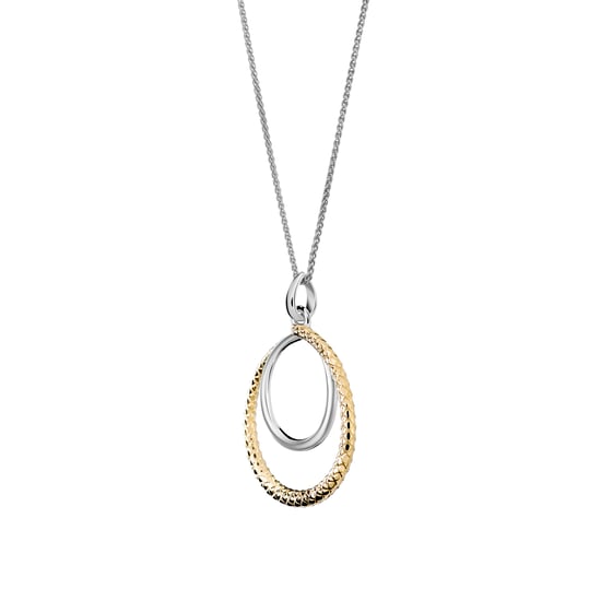 Orphelia 'Bastien' Women's 925 Sterling Silver Chain with Pendant - Silver/Gold ZH-7499 - Image 3