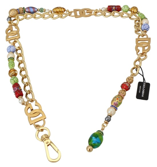 Dolce & Gabbana Women's Gold Tone DG Logo Waist Chain Belt