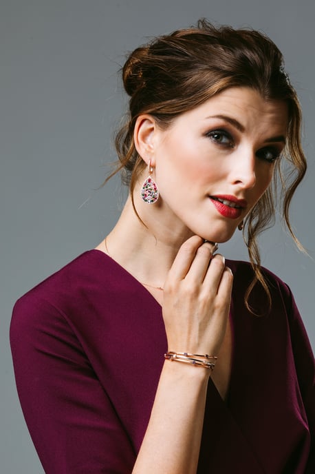 Orphelia 'Elora' Women's 925 Sterling Silver Drop Earrings - Rose ZO-7429 - Image 3
