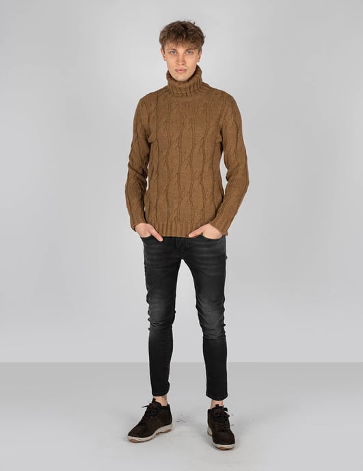 Xagon Man Suéter Turtleneck del hombre beige - Image 2