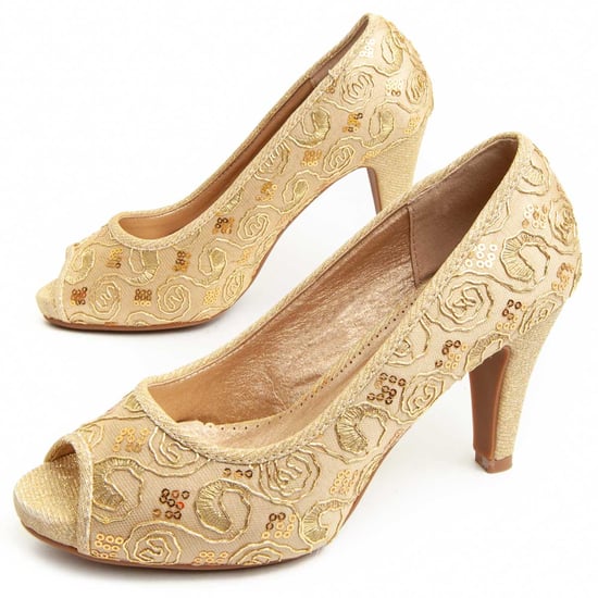Zapato de Tacón Montevita Unne77 en Oro - Image 1