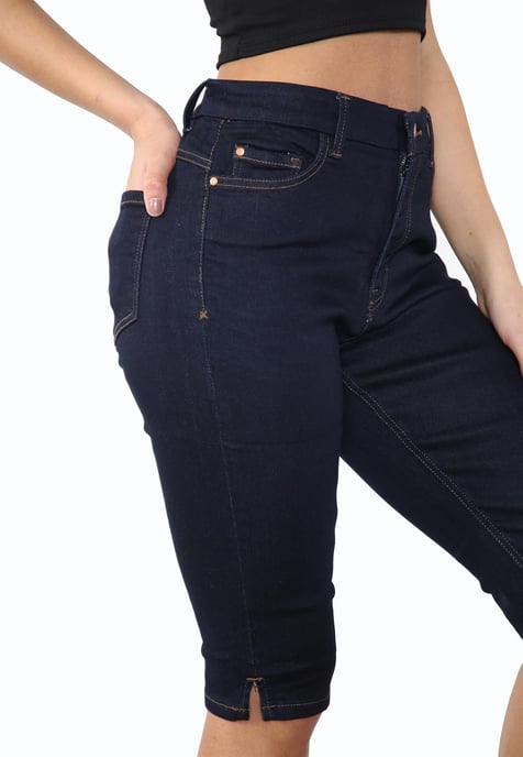 MYT Mujer Magic Shaping Shorts De Mezclilla De Talle Alto Indigo - Image 5