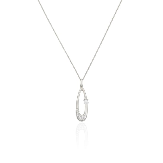 Orphelia Women's 925 Sterling Silver Chain with Pendant - Silver PEN-2082