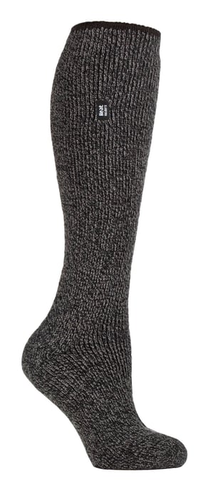 Heat Holders - Calcetines térmicos de lana merino para invierno de pierna larga reforzados 2.9 TOG para exteriores - Negro - Image 1