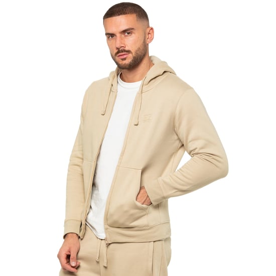 Enzo | Mens Zip Hoodie - Stone