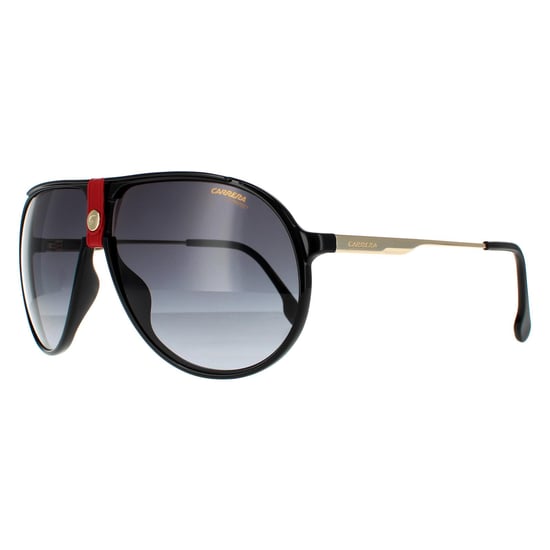 Carrera Aviator Mens Gold Red and Black Grey Gradient Sunglasses