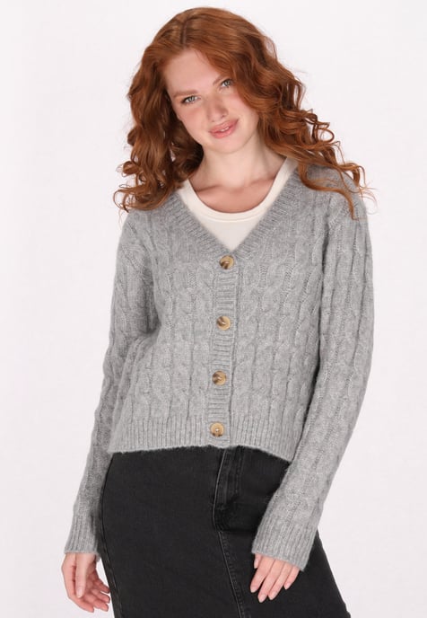 Dreimaster Cardigan women Grey melange - Image 3