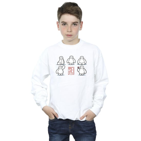 Disney Boys Big Hero 6 Baymax Many Poses Sweatshirt (White) - Image 2
