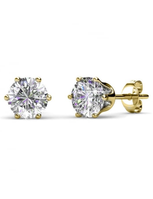 Pendientes Avril con Piedra de Nacimiento - Oro y Cristal - Image 1