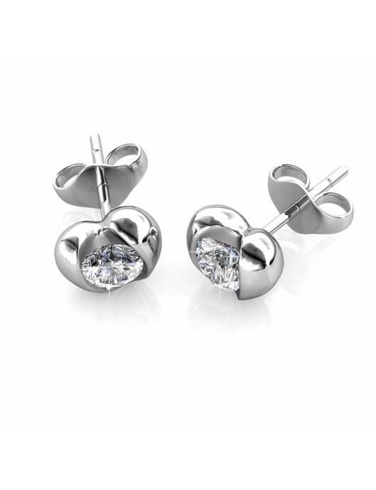 Pendientes Simply Love - Plata y Cristal - Image 3